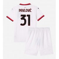 AC Milan Strahinja Pavlovic #31 Auswärts Trikotsatz Kinder 2024-25 Kurzarm (+ Kurze Hosen)